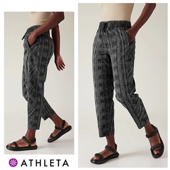 🔥NWTS-$110 ATHLETA Arrival Pants Relaxed Flattering Fit Slight Crop Pant size 4 - Picture 2 of 7